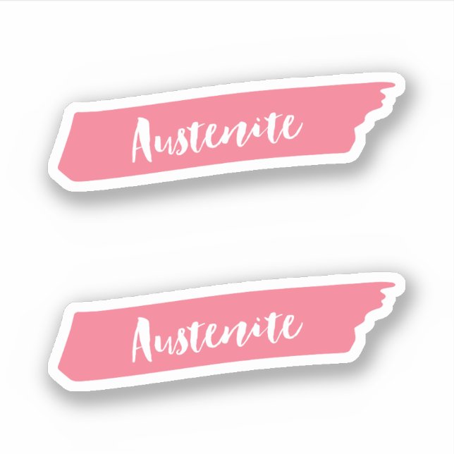 Pink Brush Austenite Sticker (Front)