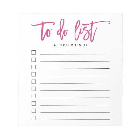 pink-brush-lettered-personalized-to-do-list-notepad-zazzle