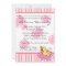 Pink Bubble Ducky Baby Shower Invitations