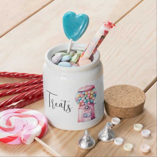 Pink Bubble Gum Whimsical   Candy Jar