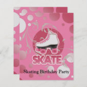 Pink Bubble Swirl Roller Skate, Skating (Front/Back)
