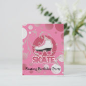 Pink Bubble Swirl Roller Skate, Skating (Standing Front)