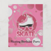 Pink Bubble Swirl Roller Skate, Skating (Front)