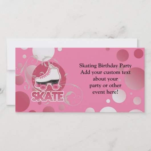 Pink Bubble Swirl Roller Skate, Skating (Front)