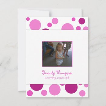 Pink Bubbles Birthday Party Invitation by SayItNow at Zazzle