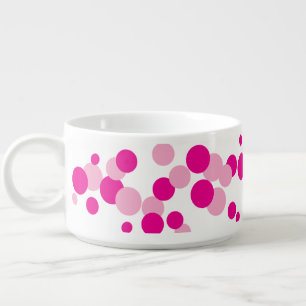 Pink Bubbles Confetti Pattern Chili Bowl