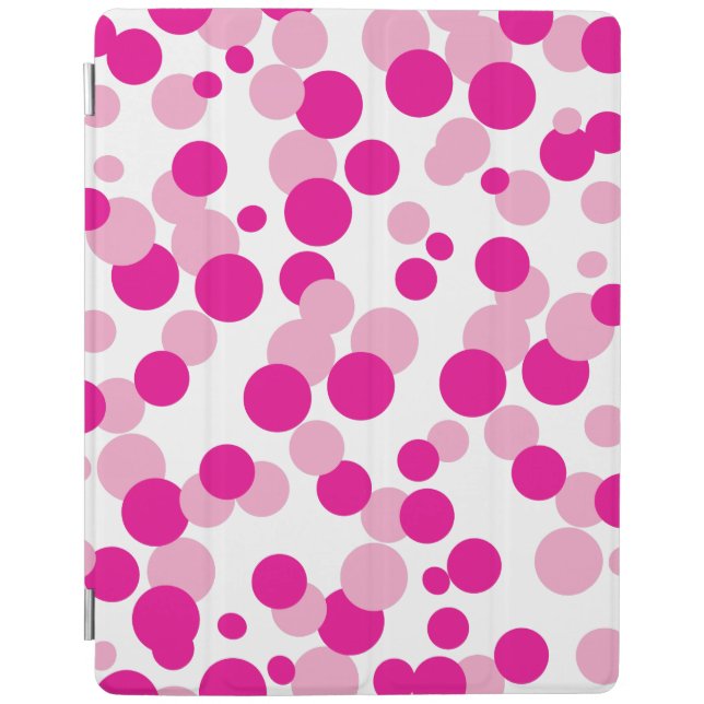 Pink Bubbles Confetti Pattern iPad Case (Front)