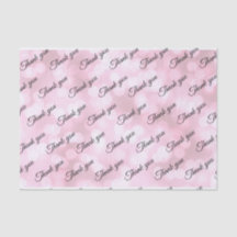 Pink bubbles custom Thank you Wedding tissue paper