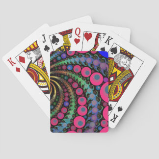 Pink Bubbles Fractal Mosaic Poker Cards