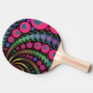 Pink Bubbles Fractal Ping-Pong Paddle