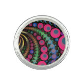 Pink Bubbles Fractal Ring (Front)
