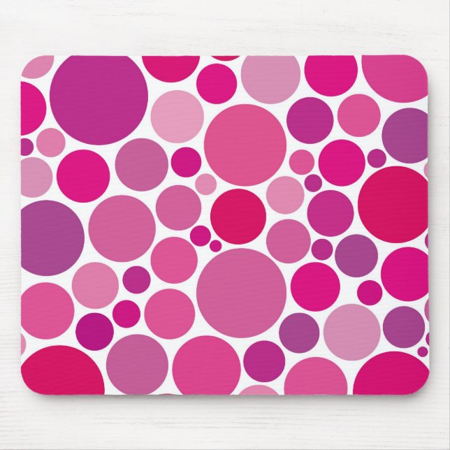 pink bubbles mouse pad (Front)
