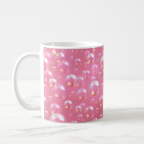 Pink Bubbles Pattern Coffee Mug