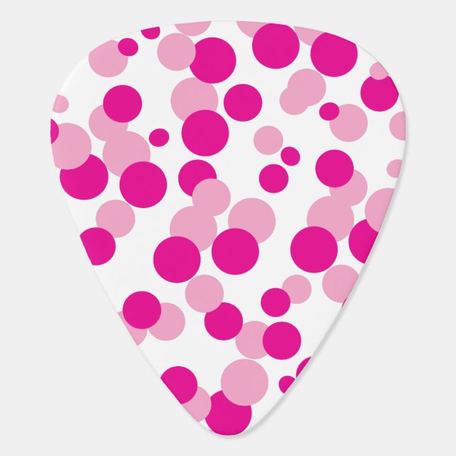 Pink Bubbles Pattern Custom Guitar Picks (Back)