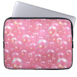 Pink Bubbles Pattern Laptop Sleeve