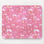 Pink Bubbles Pattern Mouse Pad