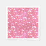 Pink Bubbles Pattern Napkins