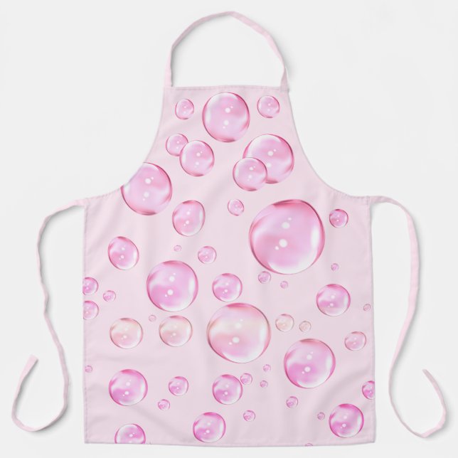 Pink Bubbles Pink Apron (Front)