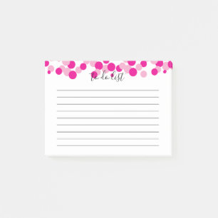 Pink Bubbles To Do List Post-It Notes