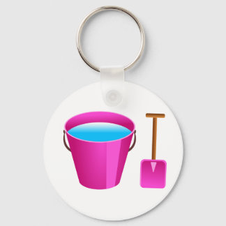 Pink Bucket & Spade Keychain