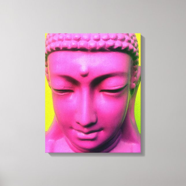 pink buddha canvas print (Front)