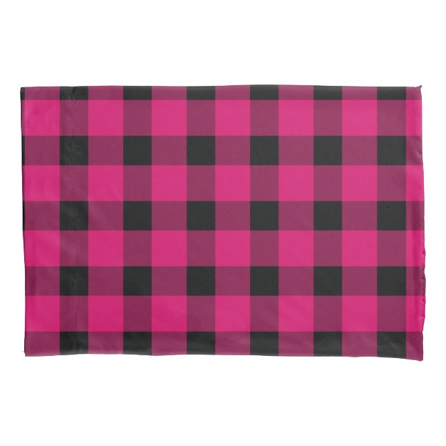 Pink Buffalo Country Lumberjack Plaid Pillow Case (Front)