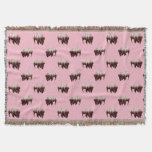 Pink Buffalo Herd Throw Blanket