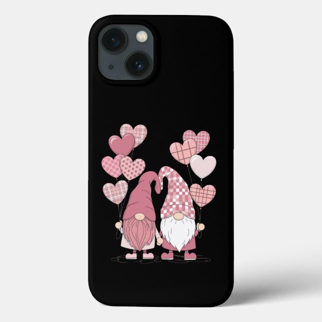 Pink Buffalo Plaid Heart Gnomes Valentine's Day  Case-Mate iPhone Case (Back)