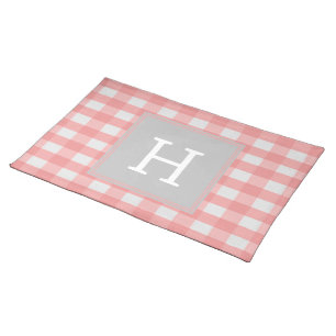 Pink Buffalo Plaid Monogram Placemat