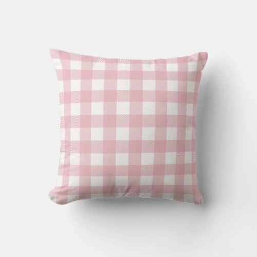 Pink Buffalo Plaid Throw Pillow