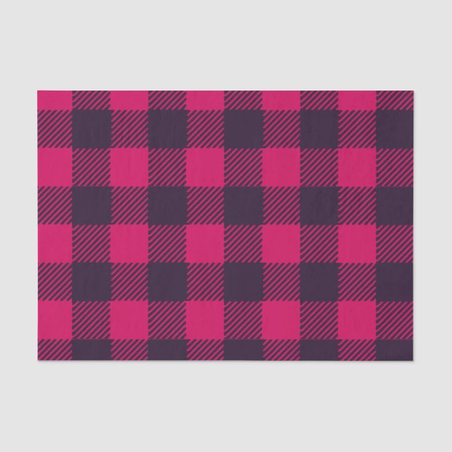 Pink Buffalo Plaid Tissue Paper (Front)
