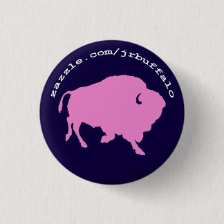 pink buffalo round pin