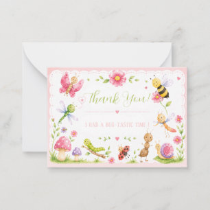 Pink Bugs Thank you Card !