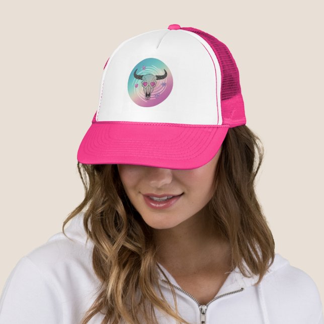 Pink Bull Skull Hat 💖💀 (In Situ)