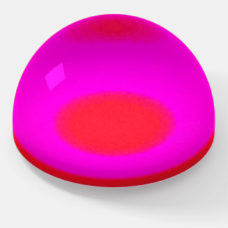 Pink bullseye design paperweight