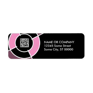 pink bullseye QR code Label
