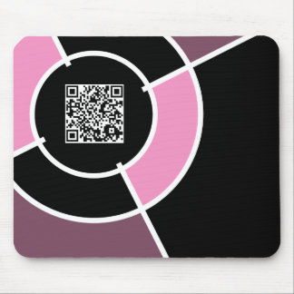 pink bullseye QR code Mouse Pad