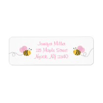 Pink Bumble Bee Address Label