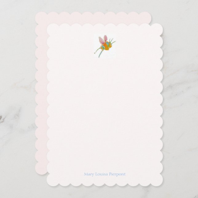 Pink Bumble Bee personalized Note Card (Front/Back)