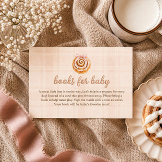 Pink Bun in the Oven Books for Baby Shower Insert Note Card