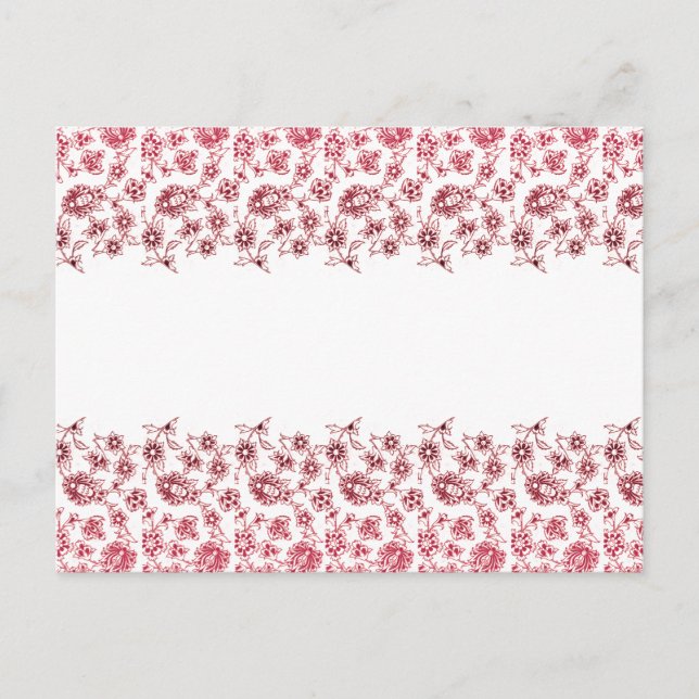 Pink Bunches of Flowers Postcard (Front)