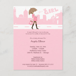 Pink Bundle Of Joy Baby Shower Invitation