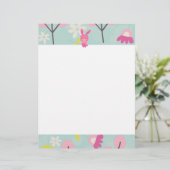 Pink Bunnies and Flowers (Standing Front)