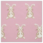 Pink bunnies fabric