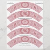 Pink Bunny 2nd Birthday DIY Cupcake Wrappers (Front)