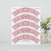 Pink Bunny 2nd Birthday DIY Cupcake Wrappers (Standing Front)