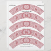 Pink Bunny 2nd Birthday DIY Cupcake Wrappers (Front/Back)