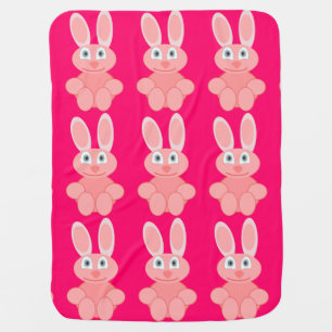 Pink Bunny Baby Blanket