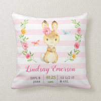 Pink Bunny Baby Girl Stats Toddler Newborn Nursery