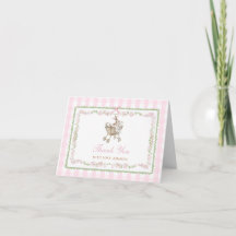 Pink Bunny Baby Shower Bow Grandmillennial Floral